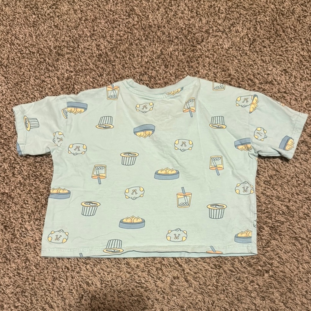 Cute Graphic Tee with Food Print - Picture 2 of 2